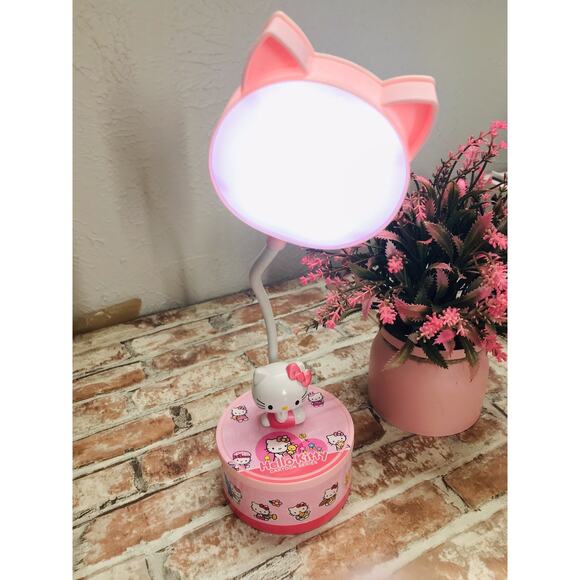 NEW Sanrio Hello Kitty Table Lamp Light push Button Portable Batteries 13in - Picture 3 of 9